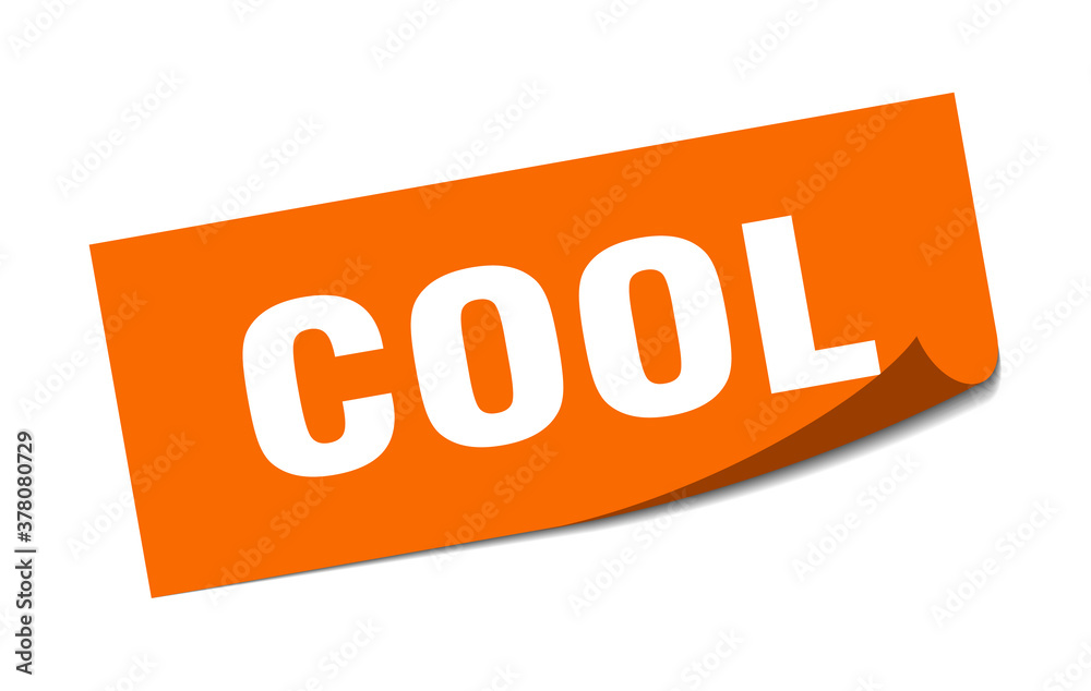 cool sticker. square isolated label sign. peeler cool sticker. square isolated label sign. peeler