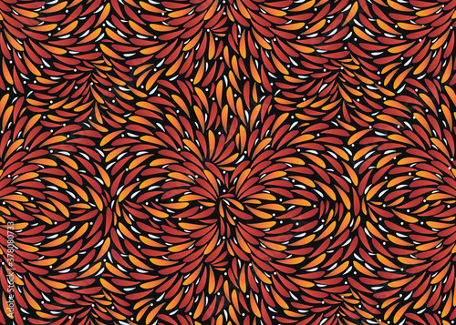 Bush leaves vector seamless texture background