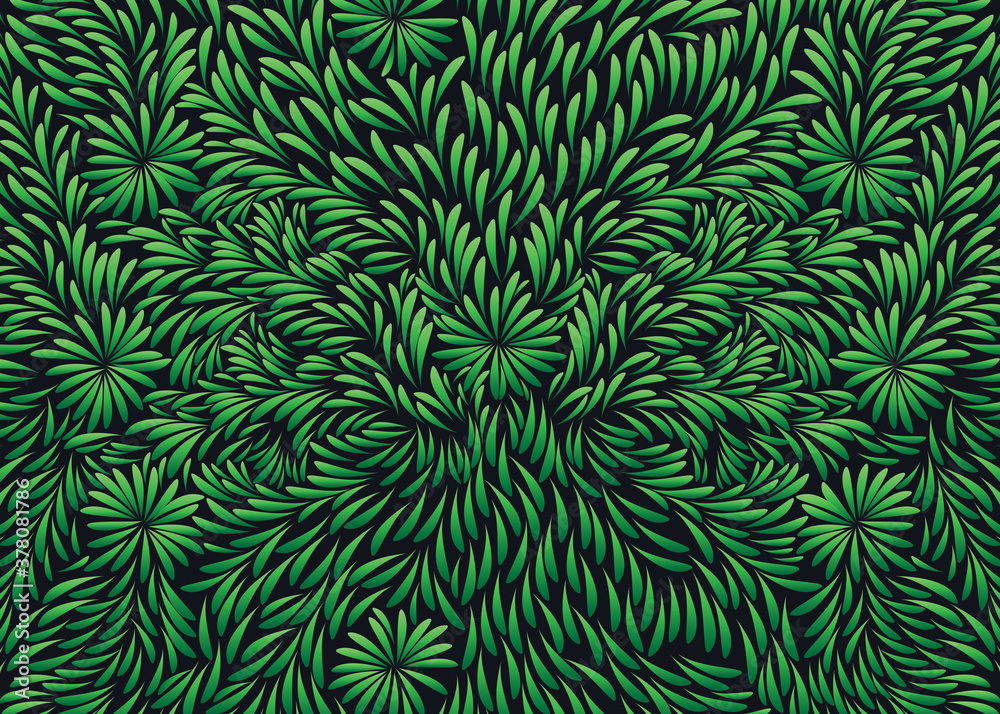 Green leaves seamless texture background