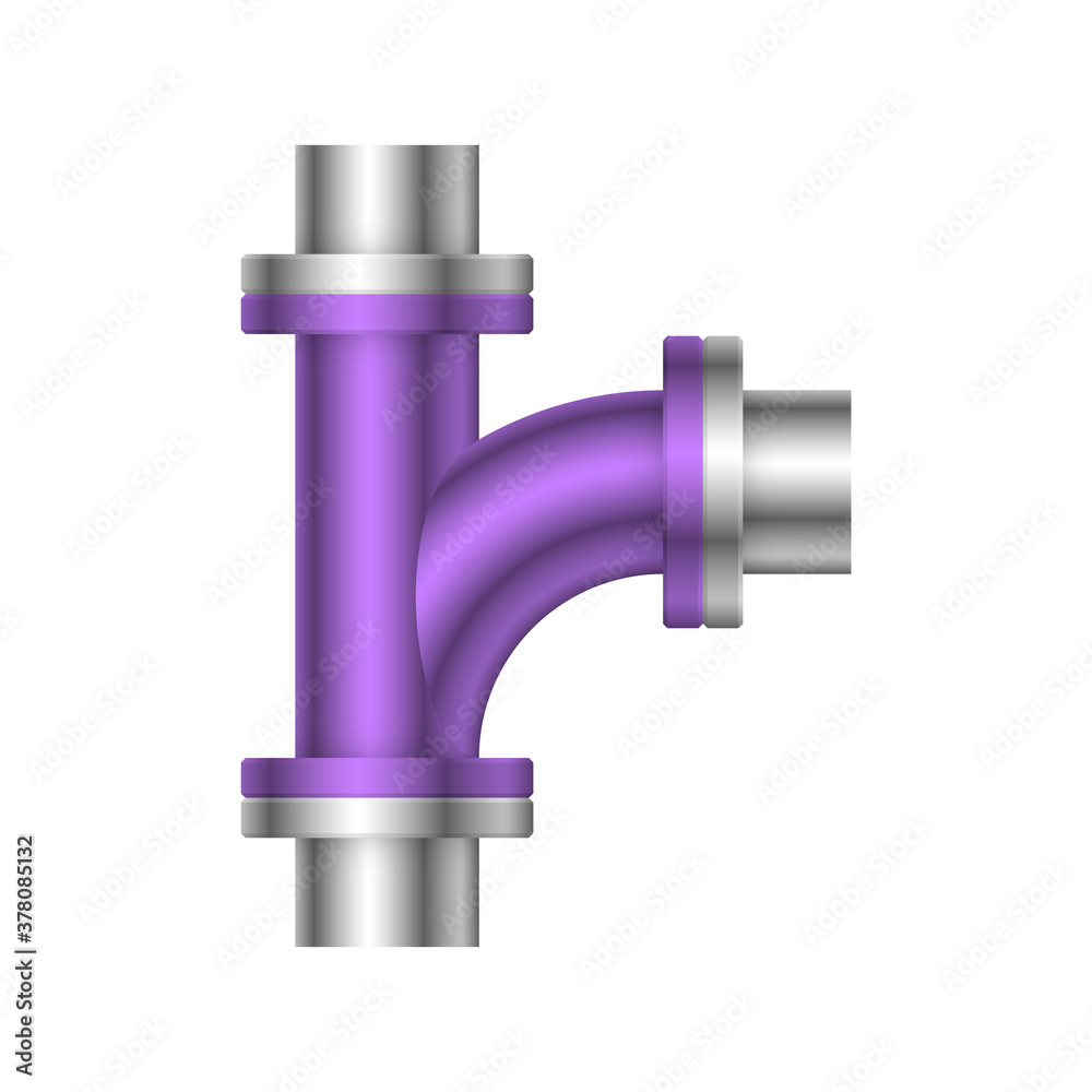 Pipe icon and flange fitting for pipeline connection with valve and other pipe. Using for transportation liquid or gas i.e. crude, oil, natural gas, sewage, wastewater. Also for plumbing, irrigation.
