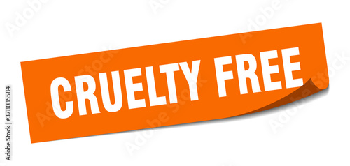 cruelty free sticker. square isolated label sign. peeler