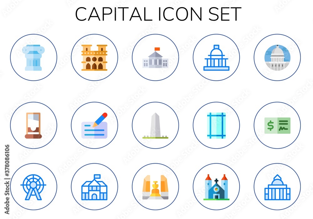 capital icon set capital icon set