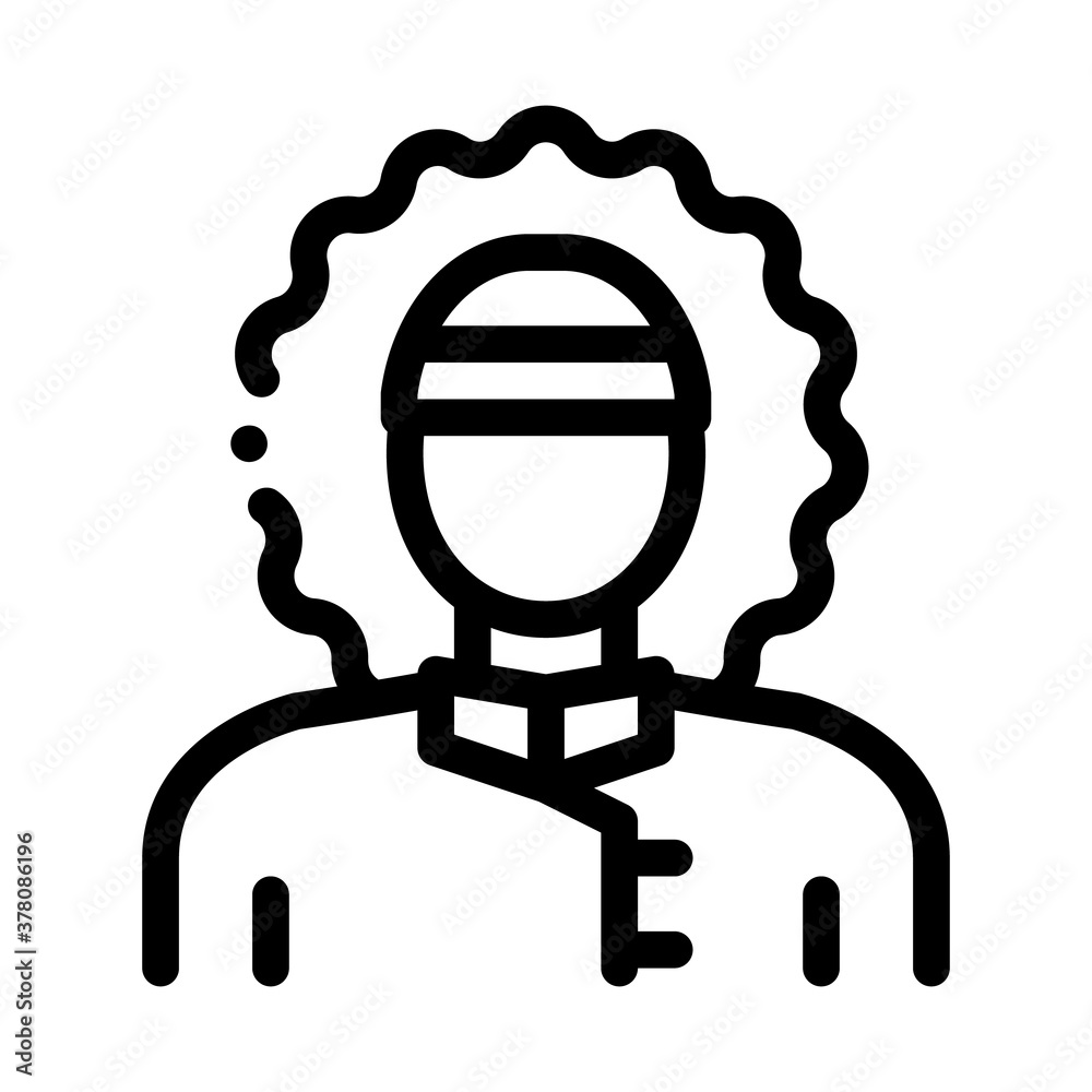 polar man icon vector. polar man sign. isolated contour symbol illustration polar man icon vector. polar man sign. isolated contour symbol illustration