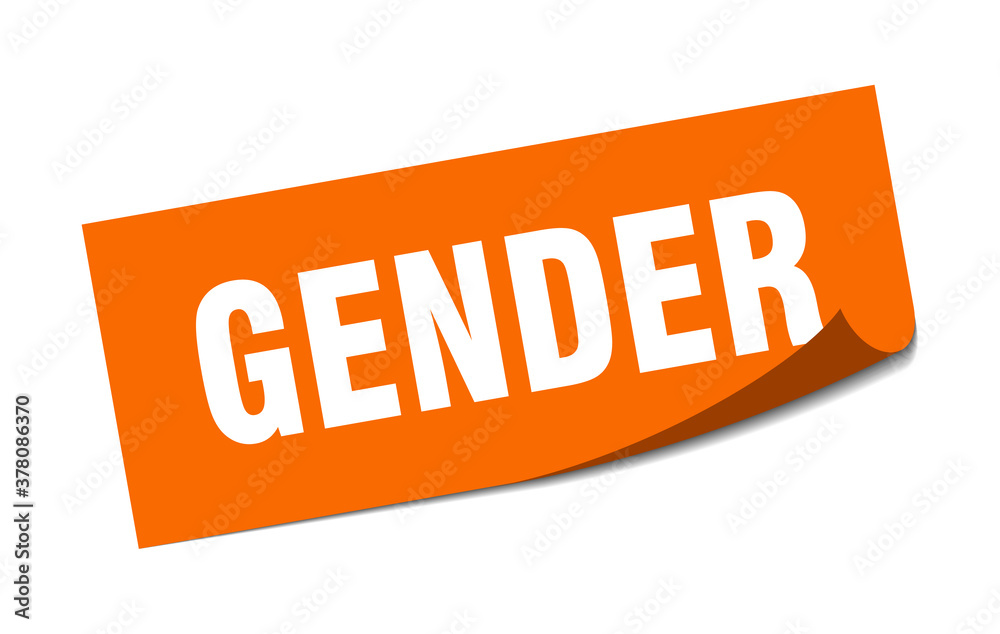 gender sticker. square isolated label sign. peeler gender sticker. square isolated label sign. peeler