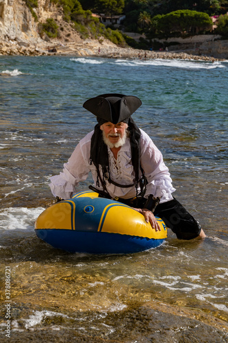 Fényképezés pirate goes ashore