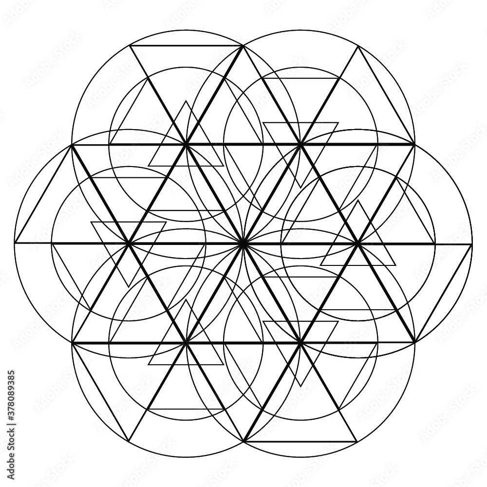Triangles and circles Design element . Triangular Logo . Vector Lines, low poly object, trigonometry shape. Sacred geometry. Triangles and circles Design element . Triangular Logo . Vector Lines, low poly object, trigonometry shape. Sacred geometry.