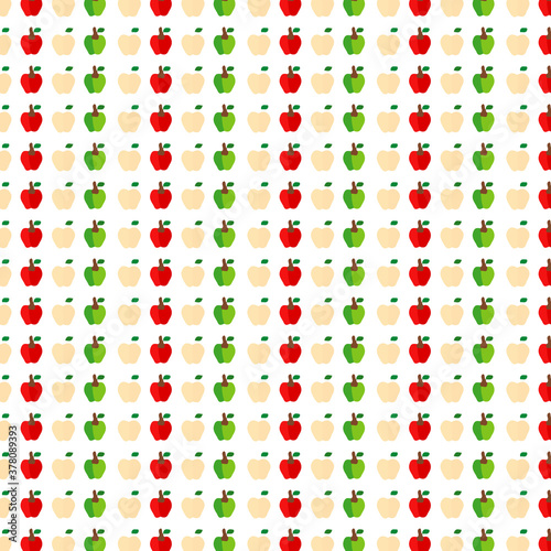 red and green apple seamless pattern