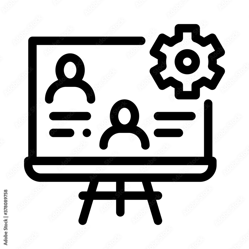 human business presentation icon vector. human business presentation sign. isolated contour symbol illustration human business presentation icon vector. human business presentation sign. isolated contour symbol illustration