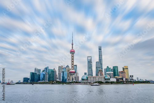 city skyline of shanghai in china.