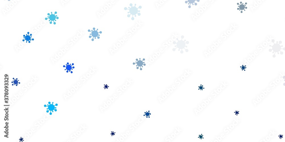 Light blue, green vector backdrop with virus symbols. Light blue, green vector backdrop with virus symbols.
