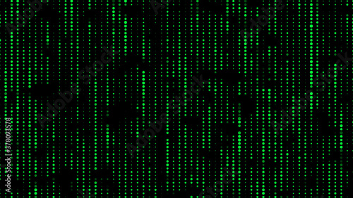 Matrix abstract illustration structure of points. Falling points of different sizes. Vector illustration