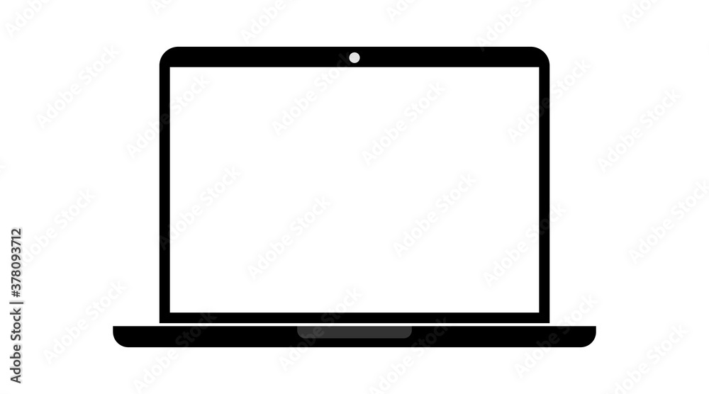 laptop icon. Notebook screen template. Computer . vector illustration isolated background.