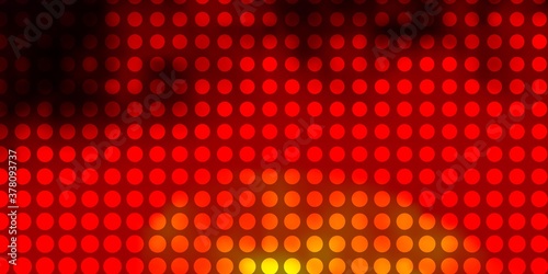 Light Red, Yellow vector pattern with circles. Abstract colorful disks on simple gradient background. Pattern for wallpapers, curtains.