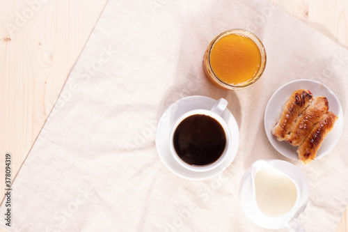 sweet treats and espresso  as coffee break concept