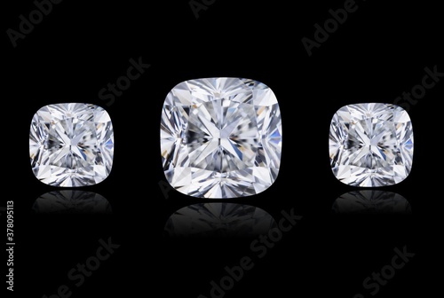 Cushion Shape Diamond Slider Wallpaper in Black Background