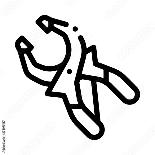 clamp worker tool icon vector. clamp worker tool sign. isolated contour symbol illustration