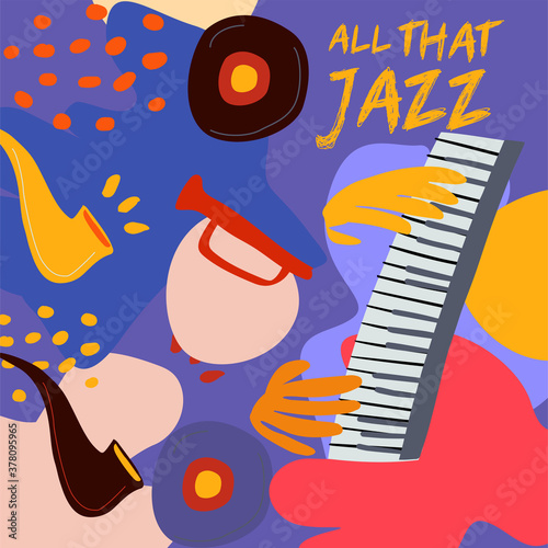 Photography Modern pattern template for cover jazz event, album, tune or poster