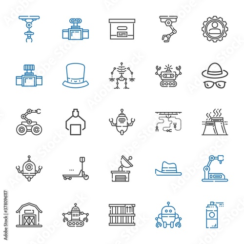 industrial icons set