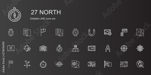 north icons set