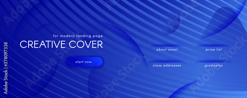 Blue Futuristic Abstract. Technology Liquid. 3d 