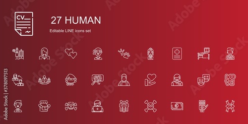 human icons set