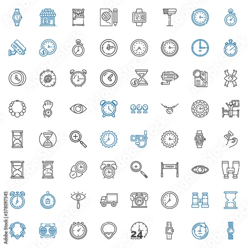 watch icons set