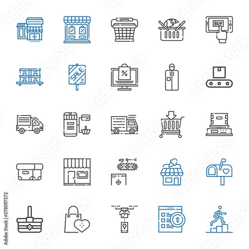 delivery icons set