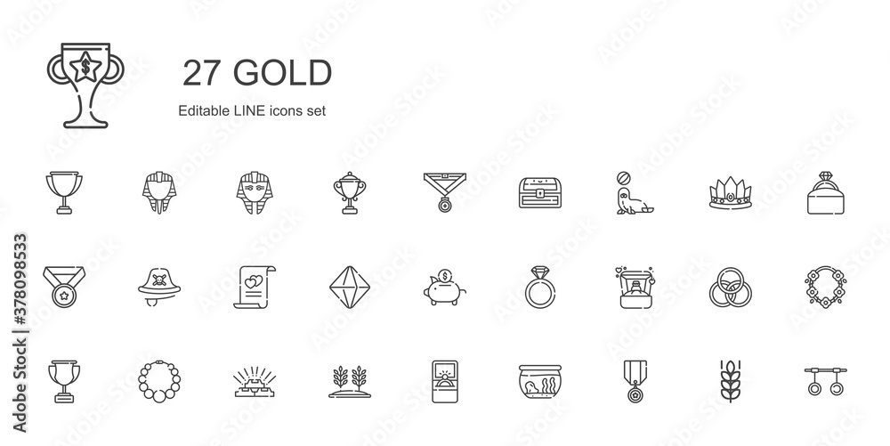 gold icons set gold icons set
