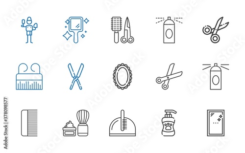 hair icons set