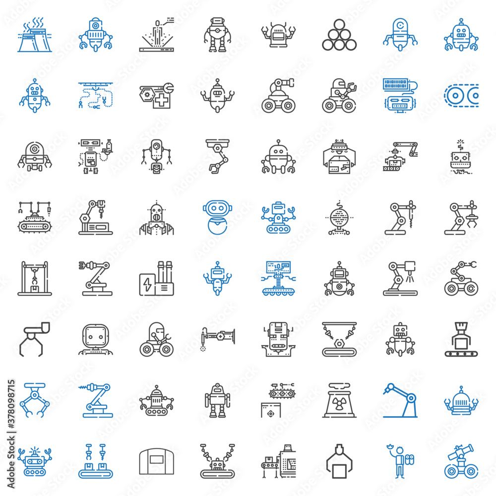 manufacturing icons set manufacturing icons set