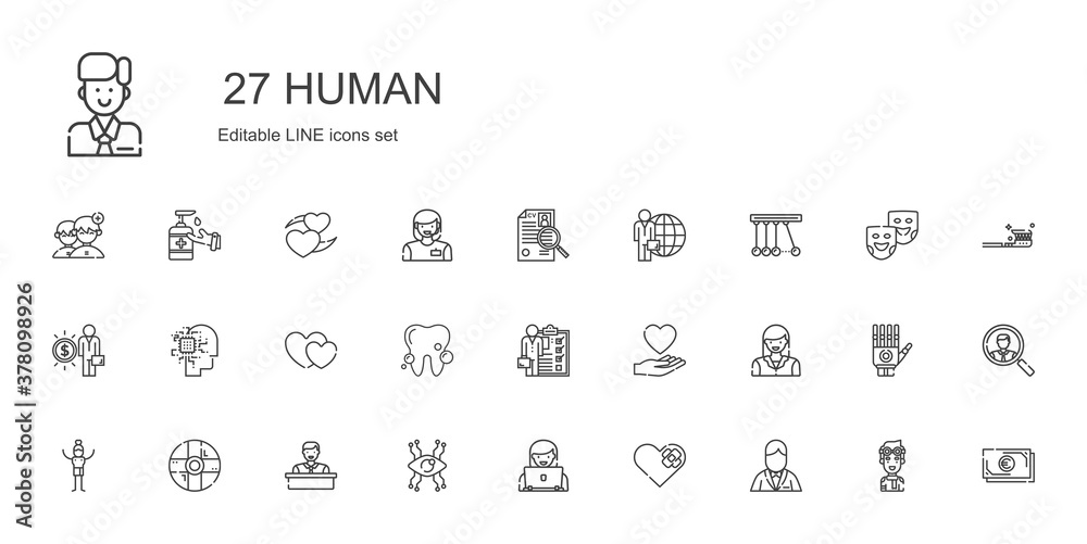 human icons set