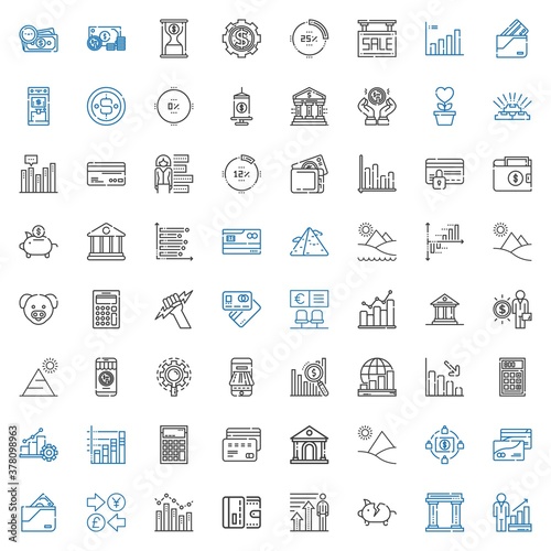 financial icons set