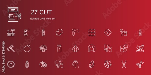 cut icons set