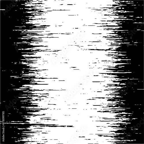 Abstract hatching gradient background. Broken texture explosion. Abstract vertical gradient halftone with falling bits. Rain from strokes. Vector illustration