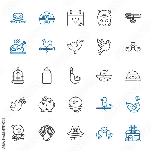 bird icons set