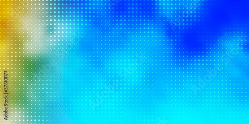 Light Blue, Yellow vector background with spots. Modern abstract illustration with colorful circle shapes. New template for a brand book.