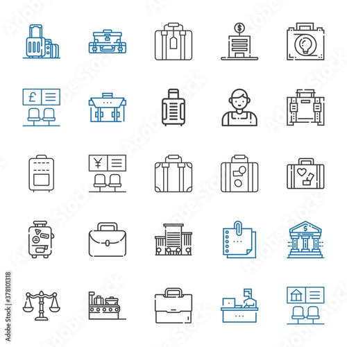 briefcase icons set