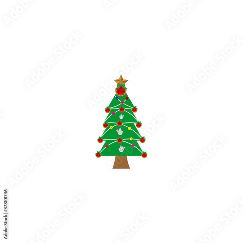 Merry Christmas icon set vector symbol isolated illustration white background