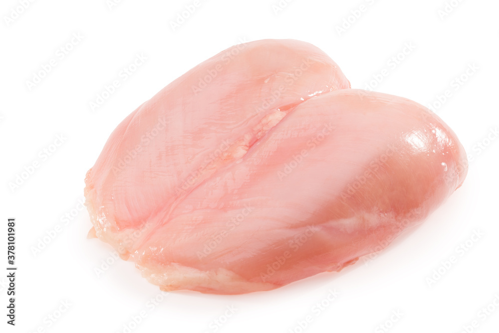 Raw chicken fillet isolated on white background Raw chicken fillet isolated on white background