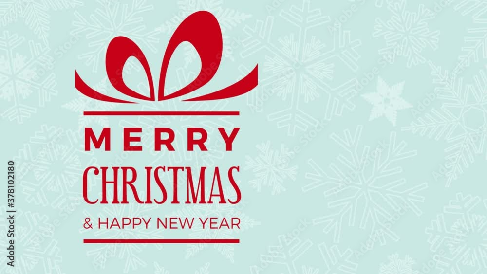 Merry Christmas and Happy New Year. Greeting, Gift or Purchases. Animation footage for intro, presentation or Gif