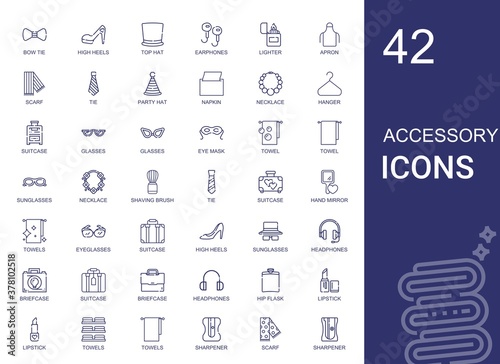 accessory icons set