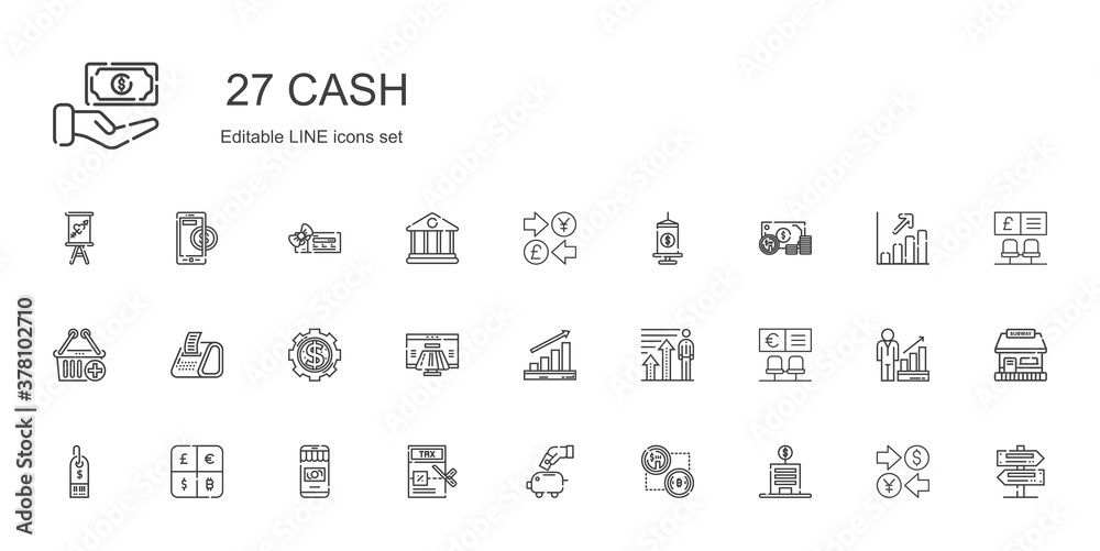 cash icons set cash icons set