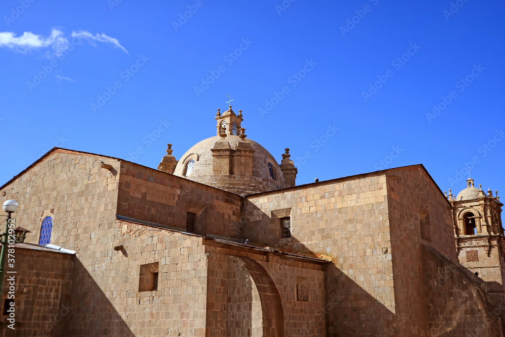 Catedral Basílica San Carlos Borromeo or Cathedral of Puno, an Impressive Catholic Church in the City of Puno, Peru Catedral Basílica San Carlos Borromeo or Cathedral of Puno, an Impressive Catholic Church in the City of Puno, Peru