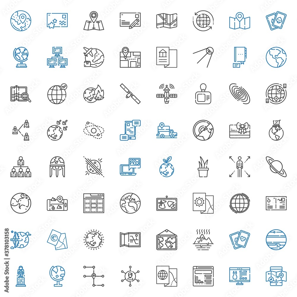 globe icons set globe icons set