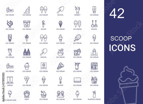 scoop icons set