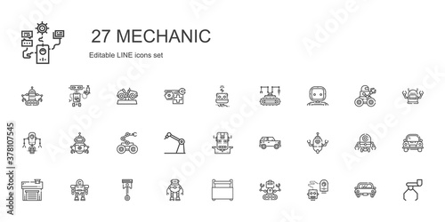 mechanic icons set