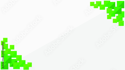 Background white with green cube, Vectors
