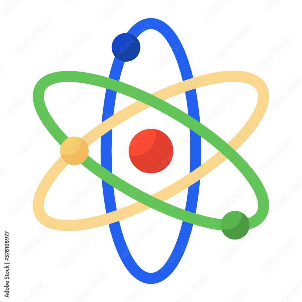Science icon, vector of atom bond in style
Science icon, vector of atom bond in style