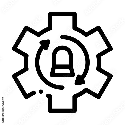 signalization code mistake working process icon vector. signalization code mistake working process sign. isolated contour symbol illustration