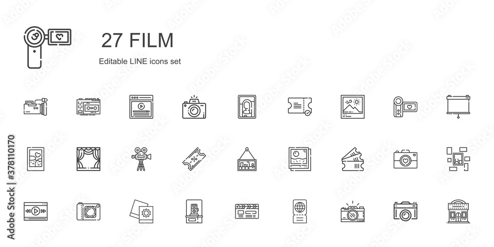 film icons set